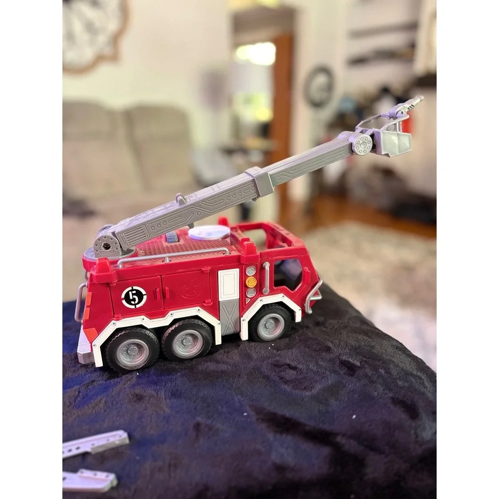 Fisher-Price Imaginext City Fire Truck Red Rescue Vehicle with Accessories